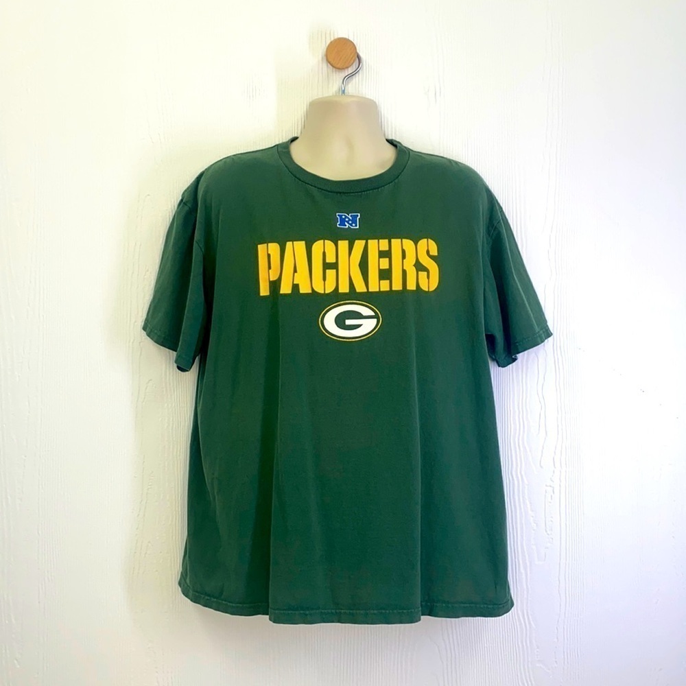 NFL Team Apparel - Vintage Green Bay Packers Green And Yellow Graphic Tee XL